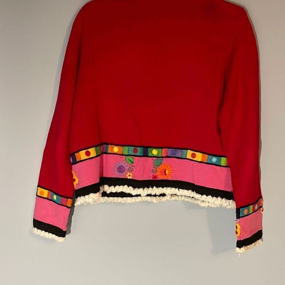 Michael Simon Christmas Cardigan Medium Winter Ski - Picture 7 of 10